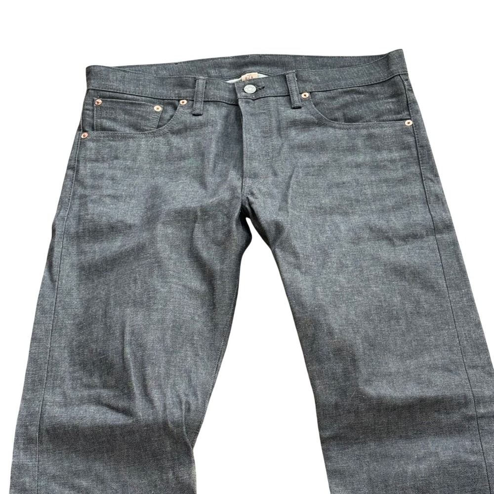 EUC RRL Selvedge Japanese Denim Jeans Grey Men Size 31w 34l Black Label Slim Fit - Picture 2 of 11